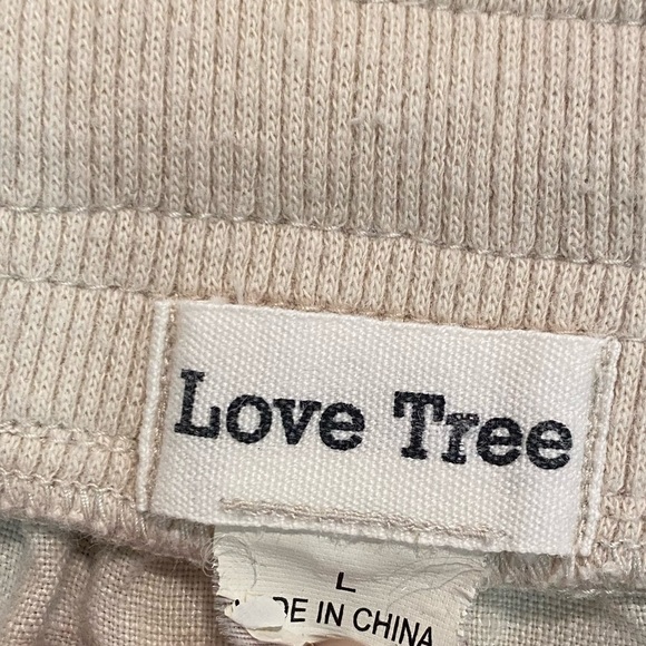 Anthropologie Cream / Beige Linen Track Short with elastic waist and tie front L - Picture 5 of 8